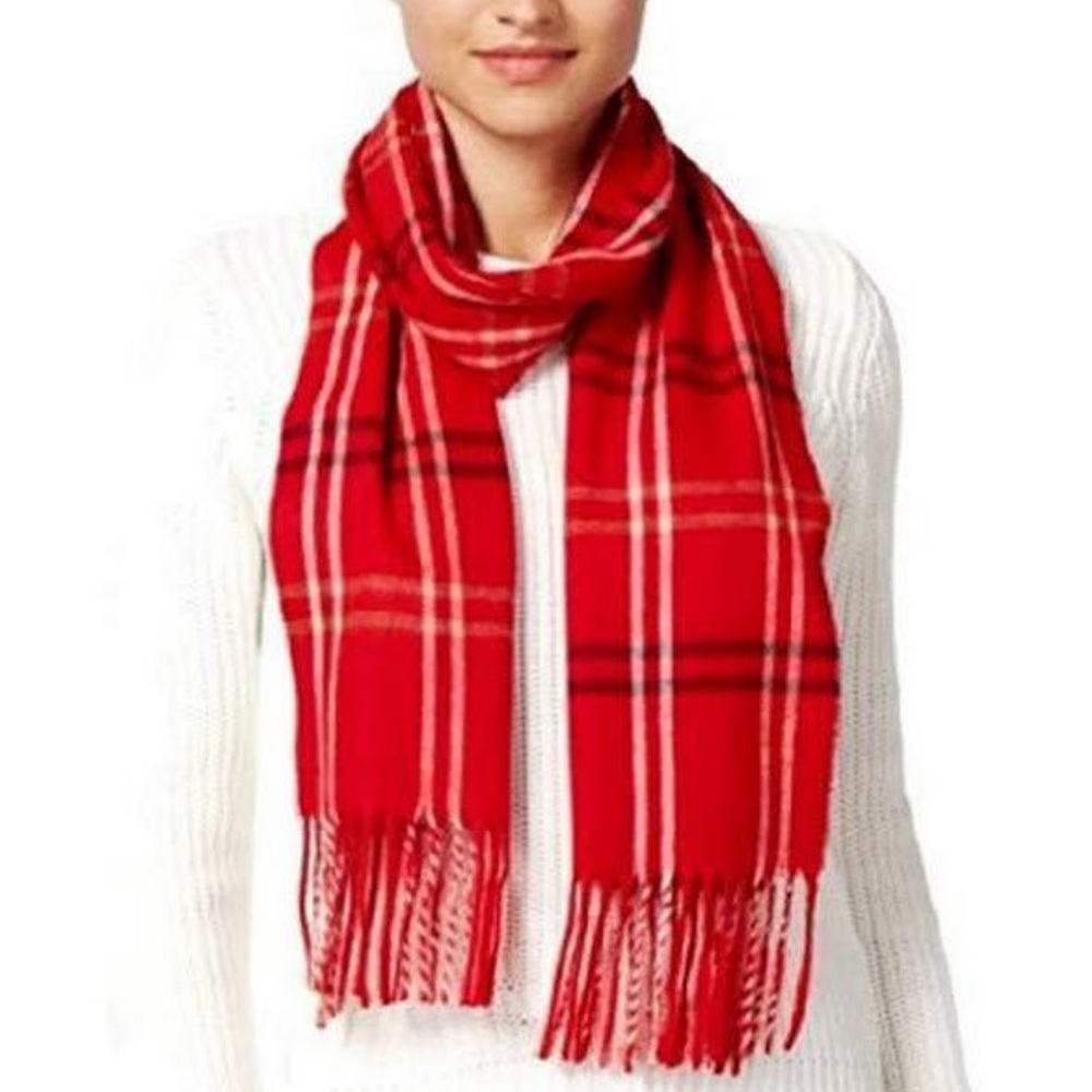 Cejon Grid Pattern Plaid Scarf ,Various Colors Re… - image 1
